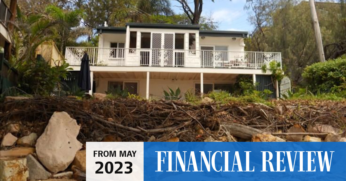 Brisbane house prices 3.1m sale of waterfront beach shack in Woody